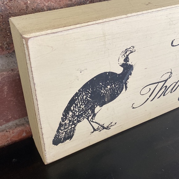 Thanksgiving distressed wood box sign - Picture 2 of 6